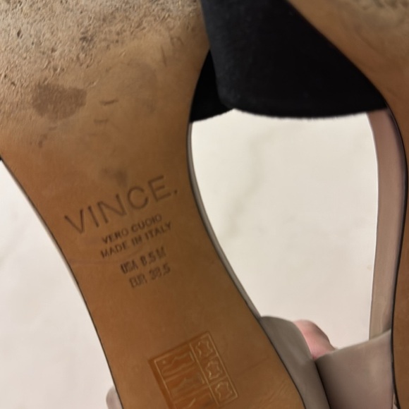 Vince Black and Tan color blocked Heels with Pointed Toe - Picture 4 of 8